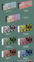 Reloj Despertador Recomendado Pila USB Doble Uso Espejo LED Colorido Reloj Despertador Inteligente Activado Por Voz Para Estudiantes - details 4