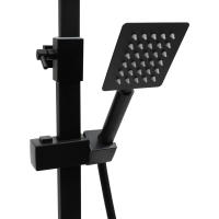 Sistema de ducha de acero inoxidable 304, juego de ducha de lluvia para baño negro, montaje en pared para casas, hoteles, escuelas, Apartamentos - details 11