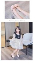 Sandalias de princesa para niños y niñas, zapatos de cuero de tacón alto con suela suave y lazo antideslizante, novedad de verano, 2024 - details 4