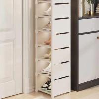 Organizador de zapatos de pared, estante estable que ahorra espacio para zapatillas y zapatos, gabinete de plástico apilable - details 4
