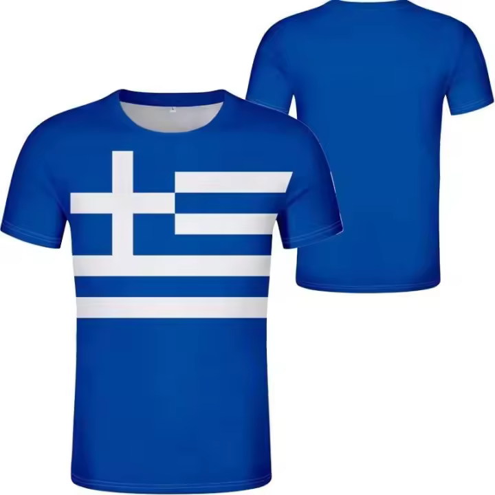 Camiseta de secado rápido de la República Griega con logo original de verano para hombre - 1
