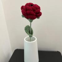 Flor de simulación de elegancia moderna, decoración del hogar, mesa de comedor, rosa de punto, ramo individual, flor Artificial de boda, 1 unidad - details 2