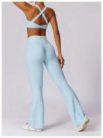 Conjunto de Yoga Naranja para Mujeres Traje de Gimnasio Fitness de Dos Piezas Pantalones Anchos y Sujetador Deportivo Material de Nylon Adecuado para Primavera/Verano - details 18