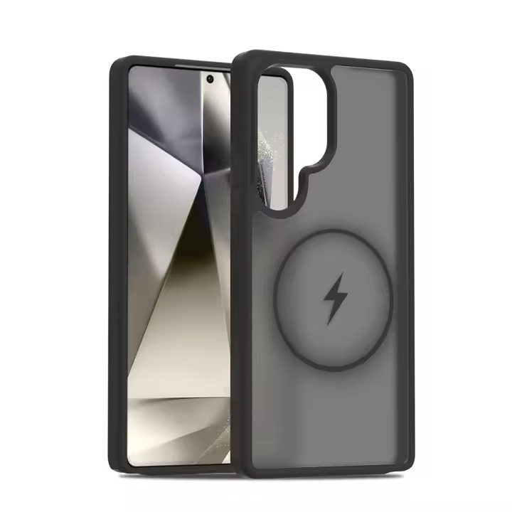 Funda magnética compatible con Samsung Galaxy S25 Ultra Sier Shield, funda protectora anticaídas con sensación de cuero - 1