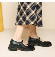Nuevo Four Seasons Commuter francés boca ligera plataforma tacón zapatos de las mujeres británico pequeño zapatos de cuero - details 17