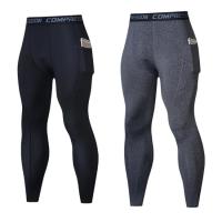 Leggings de Compresión con Bolsillo para Hombres Ropa Deportiva al Aire Libre para Fitness, Baloncesto, Jogging Ropa de Ciclismo - details 0