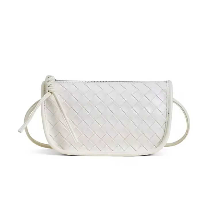 Nuevo bolso tejido de cuero a la moda y ligero para mujer, bolso pequeño exquisito de alta gama, bolso bandolera de hombro. - 1