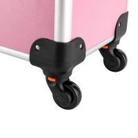 Estuche de maquillaje enrollable profesional, caja organizadora de cosméticos, rosa, salón de belleza, peluquería - details 8