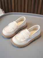 Zapatos de cuero para niñas, mocasines antideslizantes con gancho y bucle, color negro, para primavera y otoño, 2023 - details 4