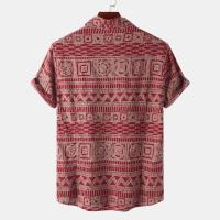 Nuevo Camisa holgada de gran tamaño con estampado floral de manga corta de estilo europeo, - details 0