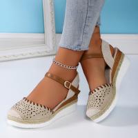 Sandalias de Mujer con Punta Cerrada Estilo Gladiador con Correa y Talón Alpargatas de Moda - details 1