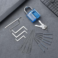 KAK-15 piezas Juego de Herramientas de cerrajero con candado de práctica, herramientas de recolección de cerradura de acero inoxidable, llave extractora de llave rota - details 0