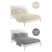 Juego de Ropa de Cama de Poliéster Microfibra Cepillada 4 Piezas: Funda de Almohada Plana, Sábana Bajera y 2 Fundas de Almohada - details 0