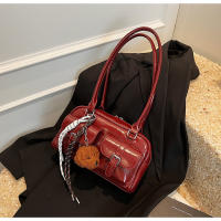 Versión coreana retro de un solo hombro, bolso axilar de gran capacidad, bolso baguette para viajes diarios, bolso Boston, bolso de almohada para mujer - details 11