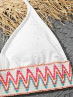 Conjuntos de Bikini Blanco de Cintura Alta para Niñas Traje de Baño de Playa de Moda para Niños de 7-12 Años - details 4