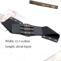 BETTERFORM Corset de Cuero PU para Mujeres Cinturón de Cintura Ancho con Hebilla Elástica - details 1
