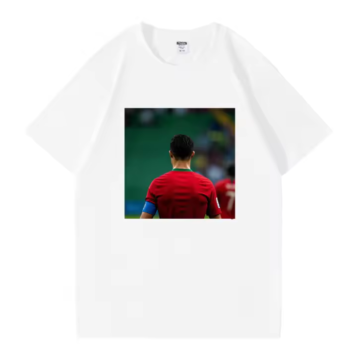 2025 Camiseta para hombre Camiseta negra de algodón puro Camisetas Ronaldo top blanco - 1
