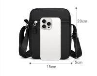 Mini bolso cruzado informal Simple para hombre, bolso de hombro pequeño de nailon para hombre, bandolera lateral Oxford negra, bolso de pecho para marido - details 0
