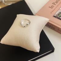 Nicho de diseño sentido 925 plata esterlina viento frío anillo mujeres no perder color retro pesado industrial anillo adornos - details 4