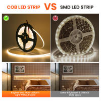 Tira de luz LED COB 5V XUNATA con cable USB 5mm 320Led/m regulable flexible para iluminación lineal en blanco natural rojo verde azul - details 11