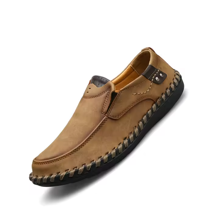 Mocasines informales antideslizantes para hombre, zapatos ligeros de cuero suave para conducir, caminar - 1