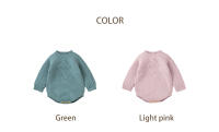 Saltarín Para Bebés Niñas Con Cuello Redondo Y Mangas Largas Suaves Y Transpirable Para Primavera Y Otoño Ropa De Cama Para Recién Nacidos Tallas 0-12 Meses Colores Rosa Y Verde - details 3