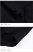 Camisa Casual de Hombre CASUMANL en Color Sólido Estilo Negocios y Formal para el Verano con Mangas Cortas y Talla EU - details 11