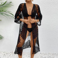 Manga de Kimono de Chiffon Bordado Boho Vestido de Playa para Mujeres Primavera/Verano 21 - details 3