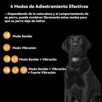 Beoankit Collar Antiladridos Automático para Perros, Detección Inteligente de Ladridos con 3 Modos de Vibración, Sonido y Vibración Fuerte, Sensibilidad Ajustable, Resistente al Agua y Recargable - details 1