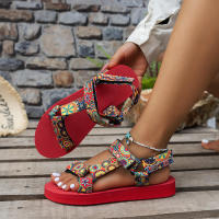 Verano plano ligero con sandalias de playa de punta redonda para mujer - details 11