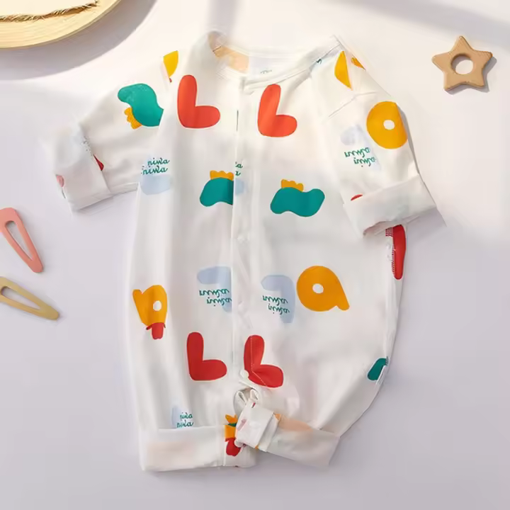 Organizador de Ropa de Bebé de Lino y Algodón Pantalones Ajustables para Primavera/Verano 21 Unisex - 1