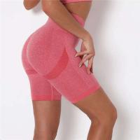 Pantalones cortos deportivos mejorados de yoga sin costuras para mujer, cintura alta, entrenamiento, ciclismo - details 15