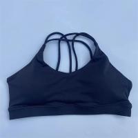 Sujetador deportivo cruzado de alta resistencia para mujer, Top deportivo ajustado, ropa interior de entrenamiento integral para gimnasio y Yoga con almohadilla para el pecho, Color sólido - details 8
