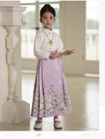 Falda Ma Mian Hanfu conjunto mejorado estilo chino antigua dinastía Ming disfraz Tang verano para niños - details 19