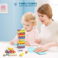 Torre de madera para niños de 3 años, bloques de construcción de madera con animales y colores, juegos de apilamiento para niños de 3 años, juegos de mesa para niños de 5 a 8 años - details 0