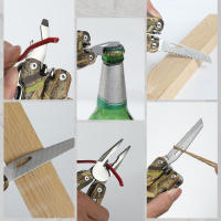 MOSSY OAK-Mini alicates plegables 11 en 1, multiherramienta portátil, herramientas de supervivencia para acampar al aire libre - details 4