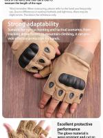 Guantes tácticos de caza de medio dedo entrenamiento Fiess antideslizante deportes de ciclismo Breatha resistencia al desgaste - details 1