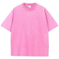 Camiseta lavada de algodón para hombre, cuello redondo, manga corta, informal, básica, transpirable, clásico, para Deporte, 100% - details 13