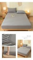 Bonenjoy-sábanas ajustadas, Funda de colchón de Color sólido, funda de cama elástica, ropa de cama para adultos y niños, Sábana bajera suave (sin funda de almohada) - details 15