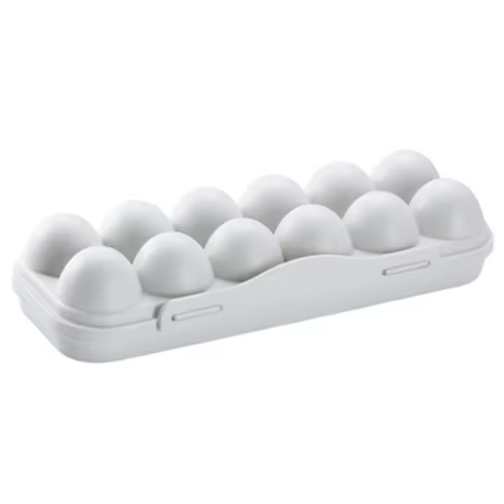 Soporte de Huevos de Plástico Portátil 12 Rejillas Ideal para Camping, Picnic, Senderismo, Viajes - 1