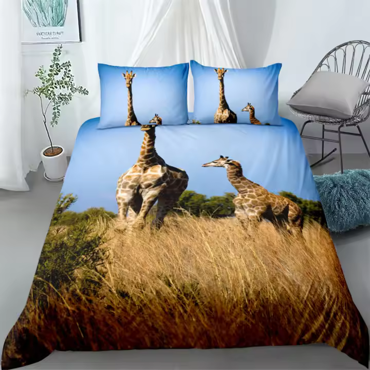 Juego de cama con diseño de tigre gigante 3D, funda de edredón de tamaño individual, King Queen, Twin, 3 uds. - 1