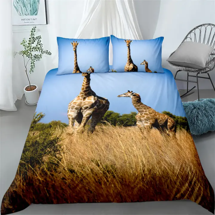 Juego de cama con diseño de tigre gigante 3D, funda de edredón de tamaño individual, King Queen, Twin, 3 uds. - 1