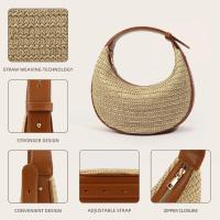 Bolsos cruzados de paja con asa superior para mujer, bolsos y bolsos de paja de verano, bolso de playa con bolso de hombro - details 3