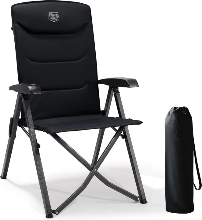 Silla de Jardín Plegable de Alta Resistencia 150kg Azul 4 Posiciones Ideal para Acampar, Picnic, Caravana - 1