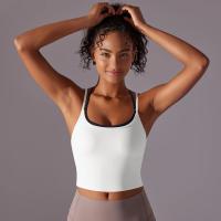 Ropa interior deportiva de realce para mujer, sujetador de Yoga para Fitness, gimnasio, entrenamiento, correr, camiseta sin mang - details 18