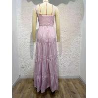 Vestido casual de moda primavera-verano con tirantes finos a rayas para mujer - details 24