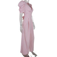 Mono Elegante De Cintura Alta Para Mujer, Cuello En V, Ajustado, Estilo De Oficina, Sólido, Verano - details 10