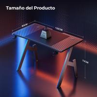 Gaming 120 x 60 cm, Escritorio Gaming de Fibra de Carbono, Mesa Escritorio Ergonómica, Mesa Ordenador con Alfombrilla - details 1