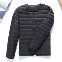 Chaqueta de plumón ultraligera para hombre, abrigo ligero portátil Delgado a prueba de viento, Forro cálido - details 7