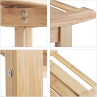 Taburete Baño con Balda, Bambú, Marrón Natural, Naturaleza - details 2